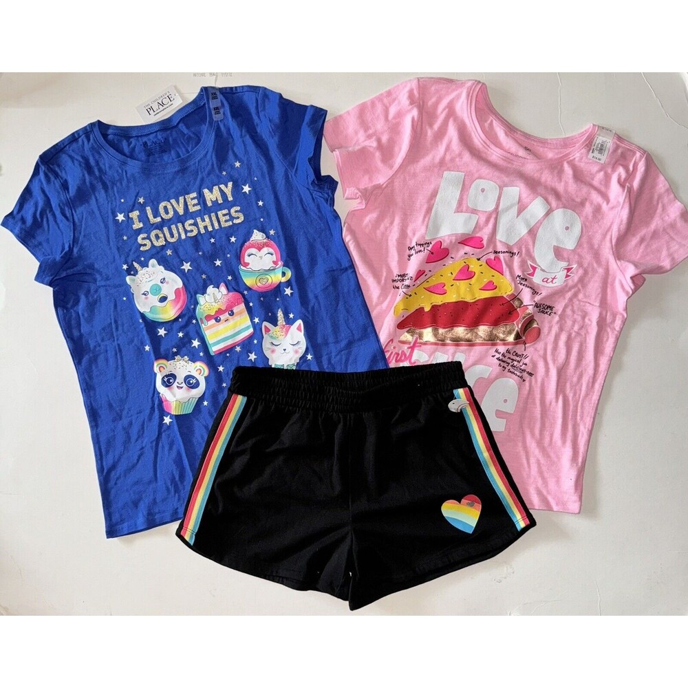 NEW Girls outfit XL XXL 16 Children's Place Wonder nation squishies shorts shirt